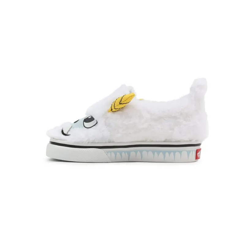 VANS Slip-on Yeti Velcro Toddler Shoes White (VN0A5KXO8CG)