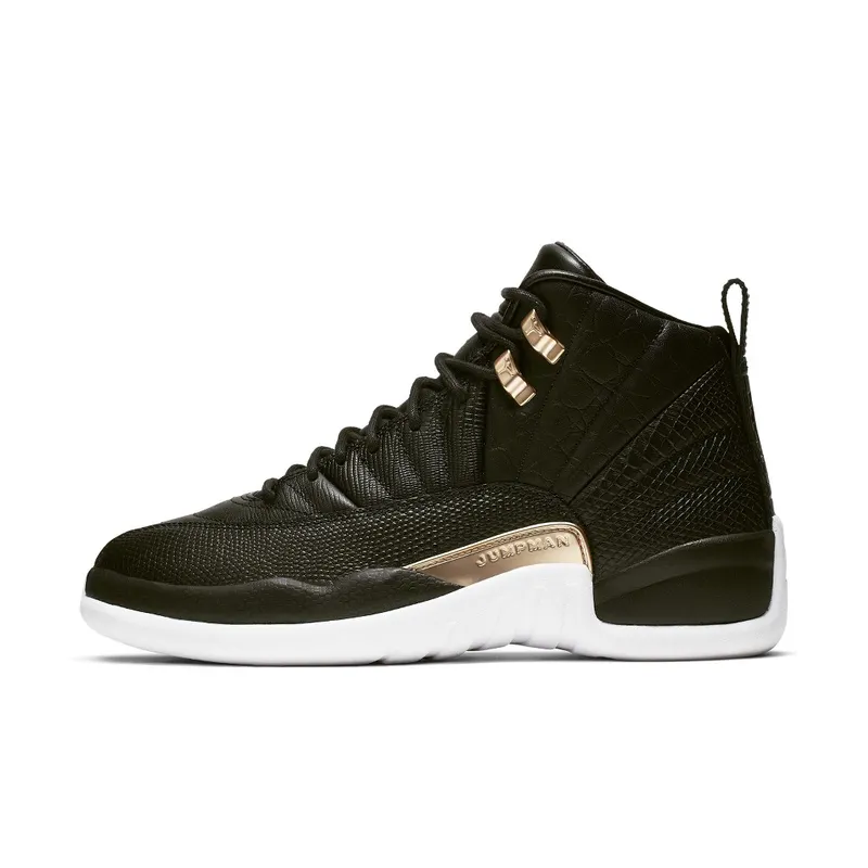 Jordan  12 Retro Black Metallic Gold White (W) Black/Metallic Gold-White (AO6068-007)