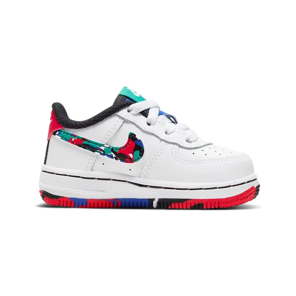 Nike Air Force 1 Low Crayon White Multi (TD) White/Hyper Blue-Neptune Green-Multi-Color (CU4635-100)