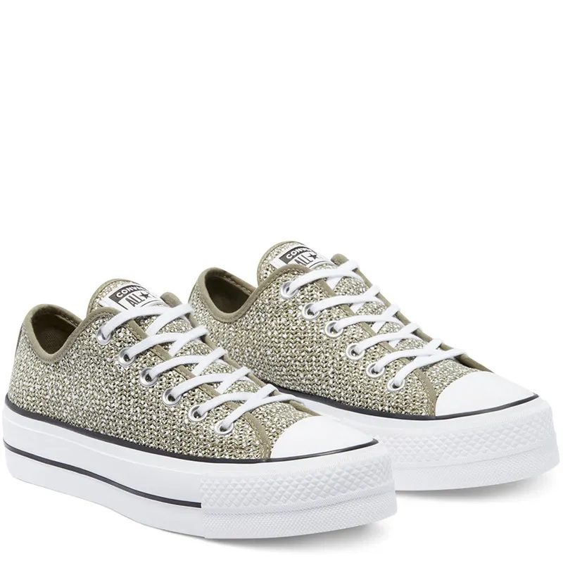 Converse Ademende Platform Chuck Taylor All Star Low Top Light Field Surplus/white (570791C)
