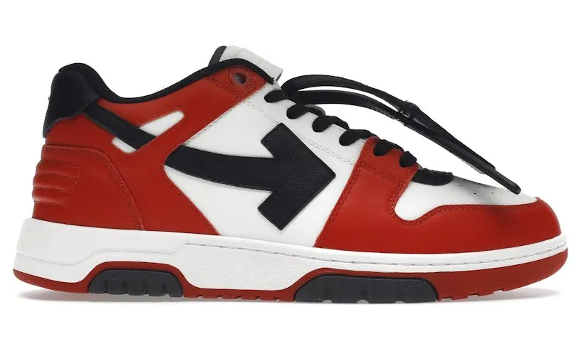 OFF-WHITE Out Of Office OOO Low Tops Black White Red (OMIA189S22LEA0012510) (2)