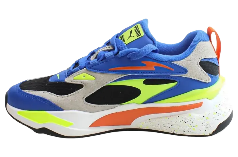 Puma RS-FA GS “BLACK/NASTURTIUMVICTORIA-BLUE” (389997-01)