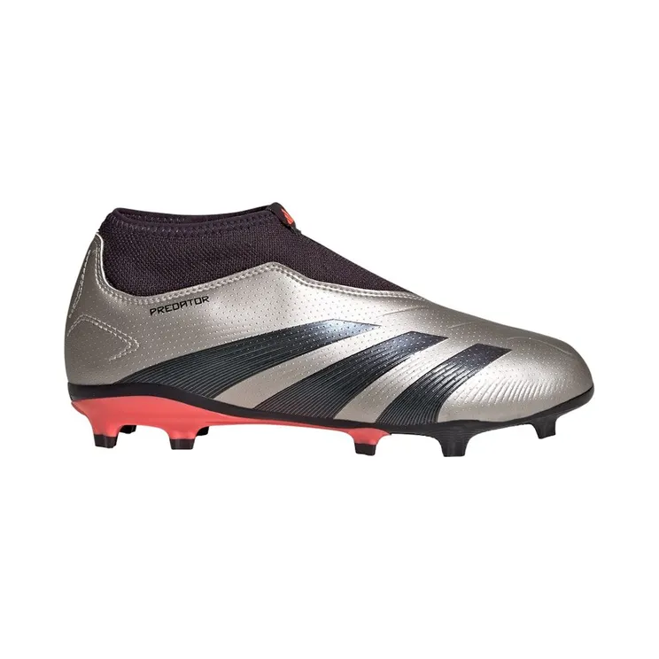 adidas Predator League Laceless FG Platinum Metallic Aurora Black Turbo (IF6357)