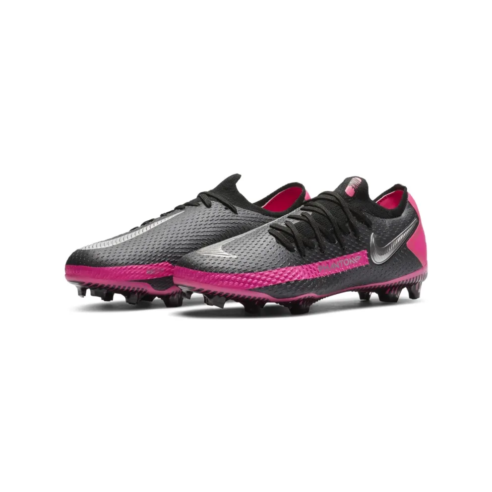 Nike Phantom GT Pro FG Black Pink Blast (GS) Black/Pink Blast-Metallic Silver (CK8473-006)