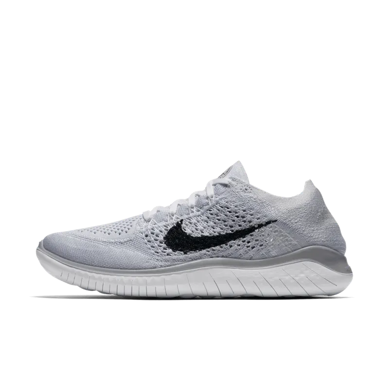 Nike Free RN Flyknit 2018 White Pure Platinum (W) White/Black-Pure Platinum (942839-100)