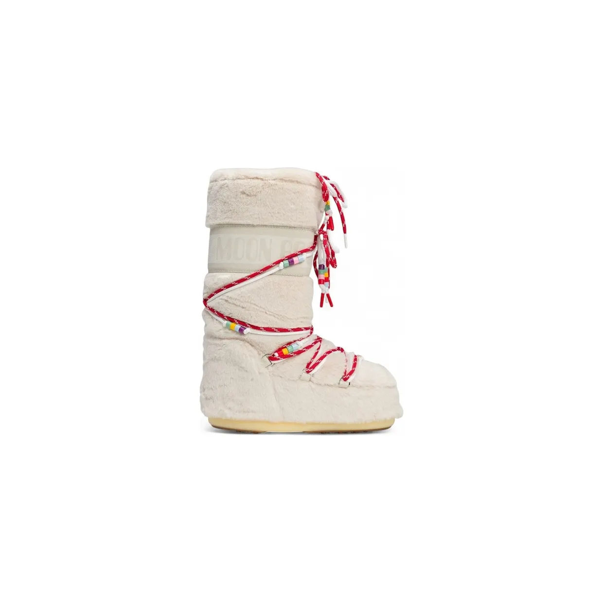 Moon Boot Icon Faux-Fur White Beads (80D1408990-L002)