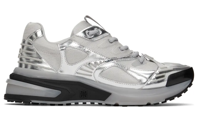 Givenchy Grey & Silver GIV 1 TR Sneakers (BH005TH16M)