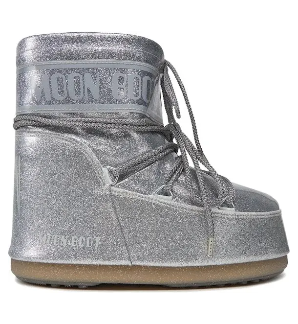 Moon Boot Icon Glitter Low Boot Silver (14094400002)