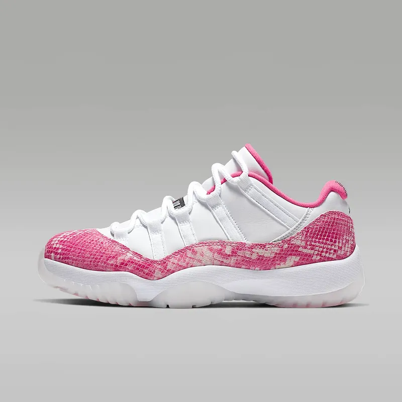 Jordan 11 Retro Low Pink Snakeskin (W) “White / Black / Watermelon” (AH7860-106)
