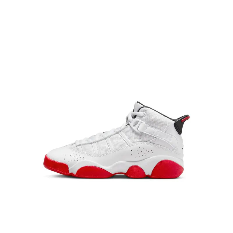 Air Jordan 6 RINGS PS “WHITE UNIVERSITY RED” (323432-160)