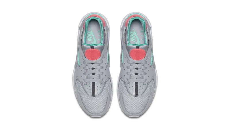 Nike  Air Huarache Run South Beach Wolf Grey/Sunset Pulse-Kinetic Green-White (318429-053)