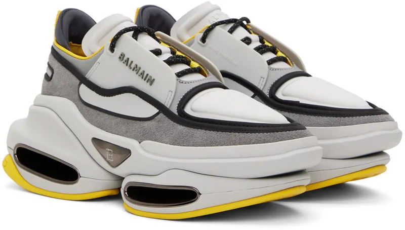 Balmain B-Bold Low-Top “Gray” (YM0VI278TPND)
