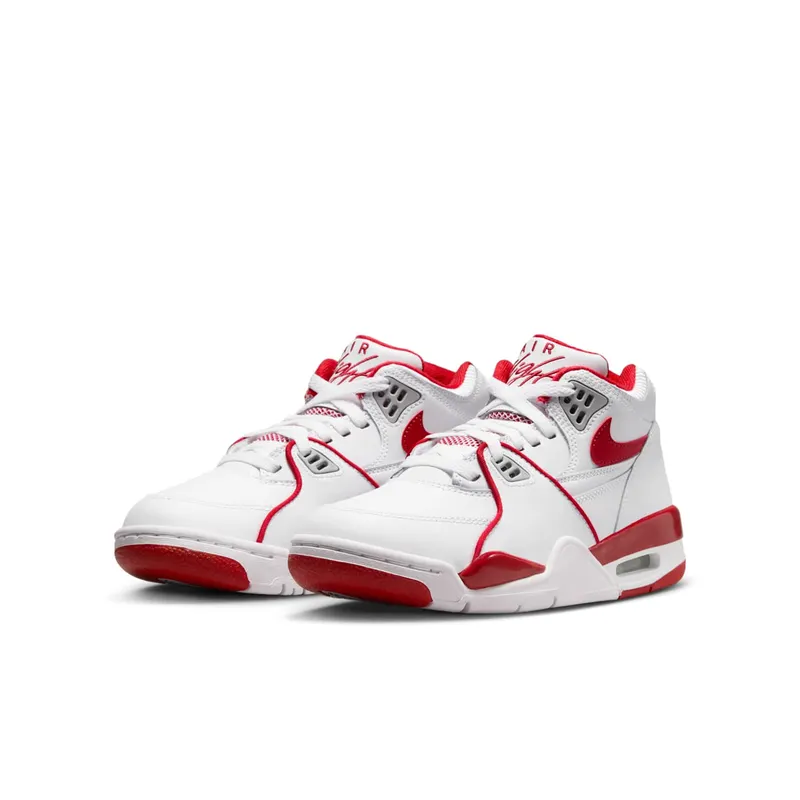 Nike Air Flight 89 White Wolf Grey Varsity Red (HF0406-101)