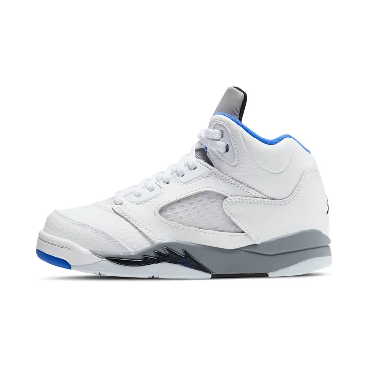Jordan 5 Retro White Stealth (2021) (PS) “White / Stealth / Black / Hyper Royal” (440889-140)