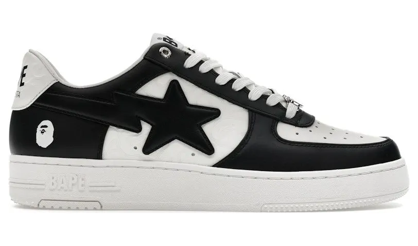 A Bathing Ape Bape Sta Low #3 White Black Cloud Camo (1L30-191-305-BLK)