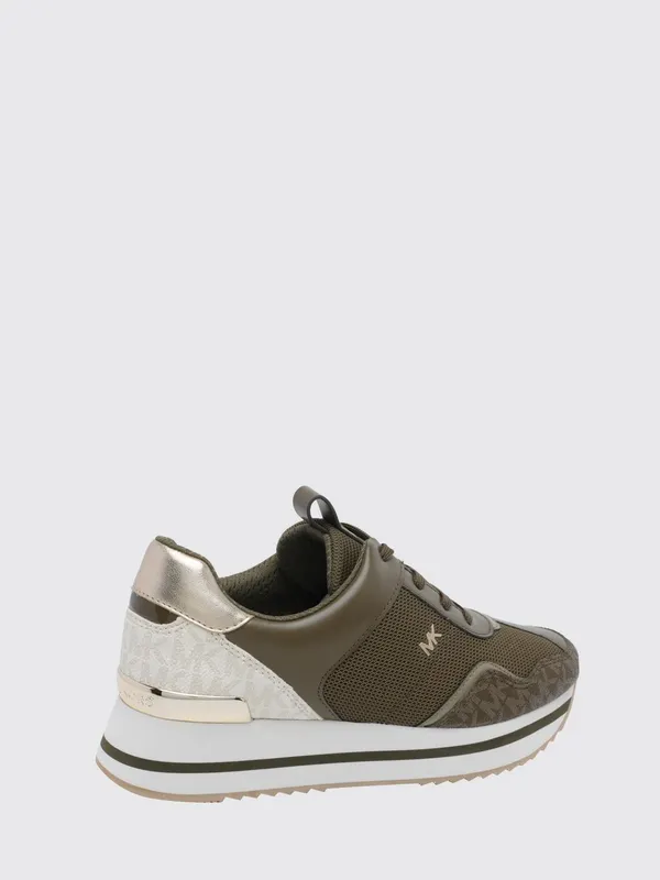 Michael Kors Raina Platform in Monogram Canvas and Mesh with Platform Sole Green (43T6RNFS1D282)
