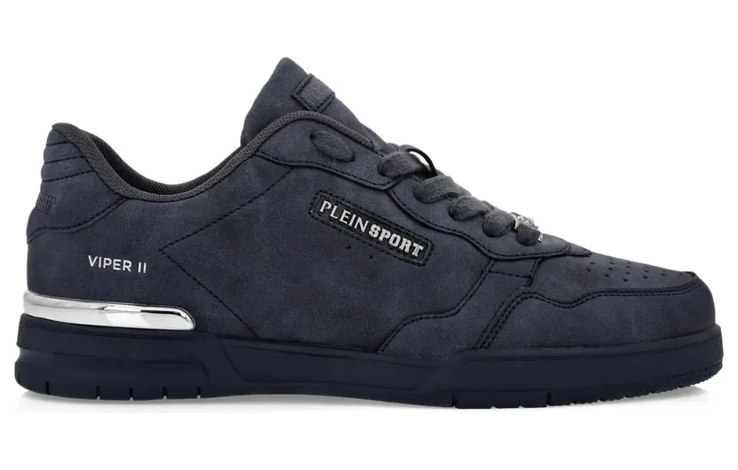 Plein Sport Sneakers aus Leder – Blau (FAESUSC0796SLE004N)