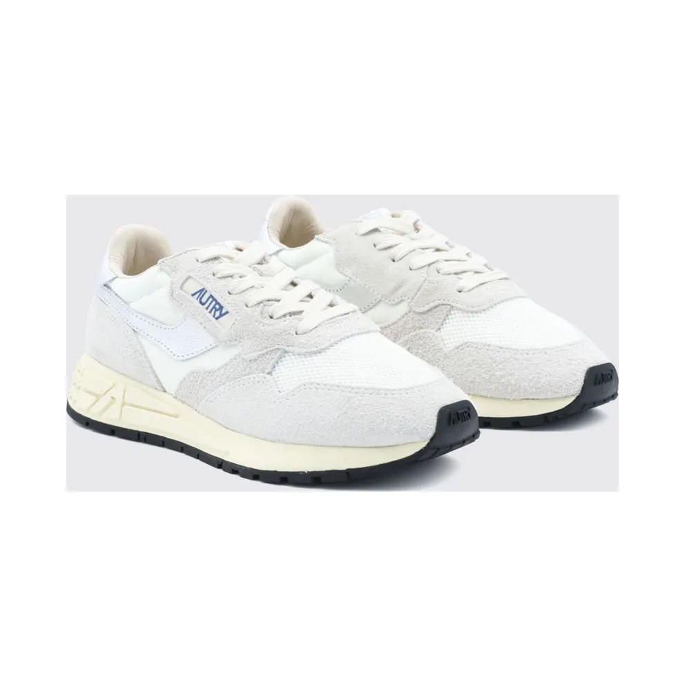 Autry Reelwind Nylon and Suede Sneakers with Serrated Sole White 1 (WWLWYD02)
