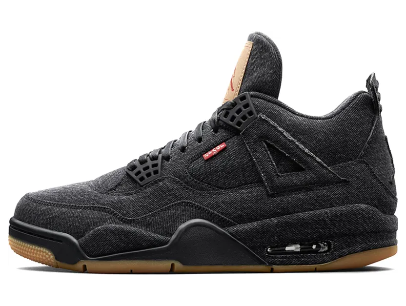 Air Jordan x Levi’s Nike AJ IV 4 Denim Levis Black/Black (With Levis Tag) (2018) (AO2571-001)