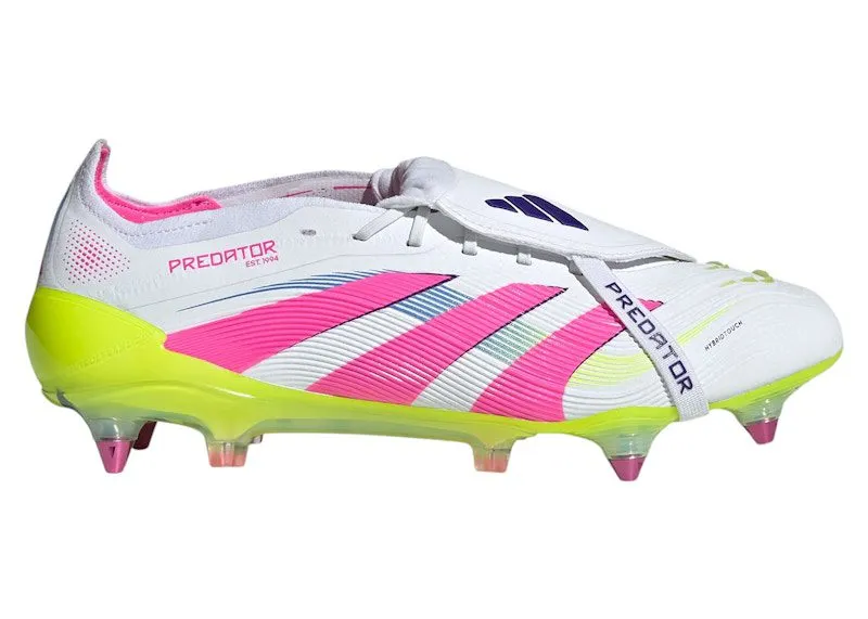 adidas Predator Elite Fold-Over Tongue SG Cloud White Lucid Pink Lucid Lemon (ID8942)