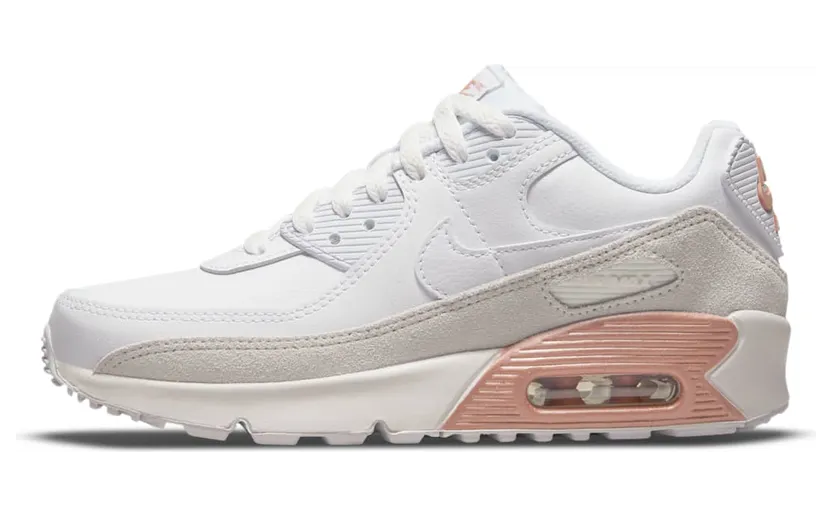 Nike Air Max 90 Leather GS “White Metallic Red Bronze” (CD6864-117)