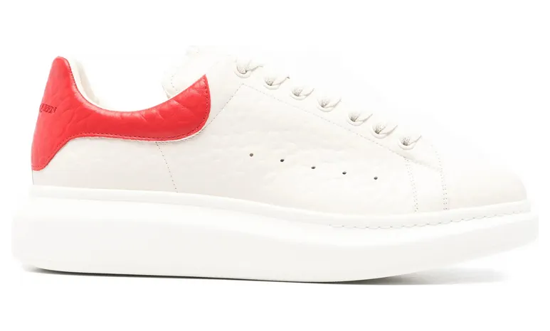 Alexander Mcqueen Embossed Heel “Neutrals/Red” (807881 WHAEG 9095)