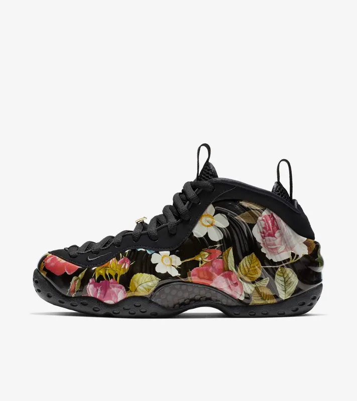 Nike Air Foamposite One Floral (PS) Black/Black-Metallic Gold (AT8249-001)