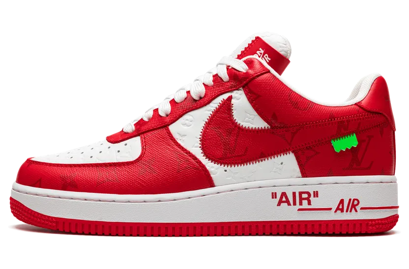 Nike Louis Vuitton Air Force 1 Low “Virgil Abloh – White/Red” (1A9VA9)