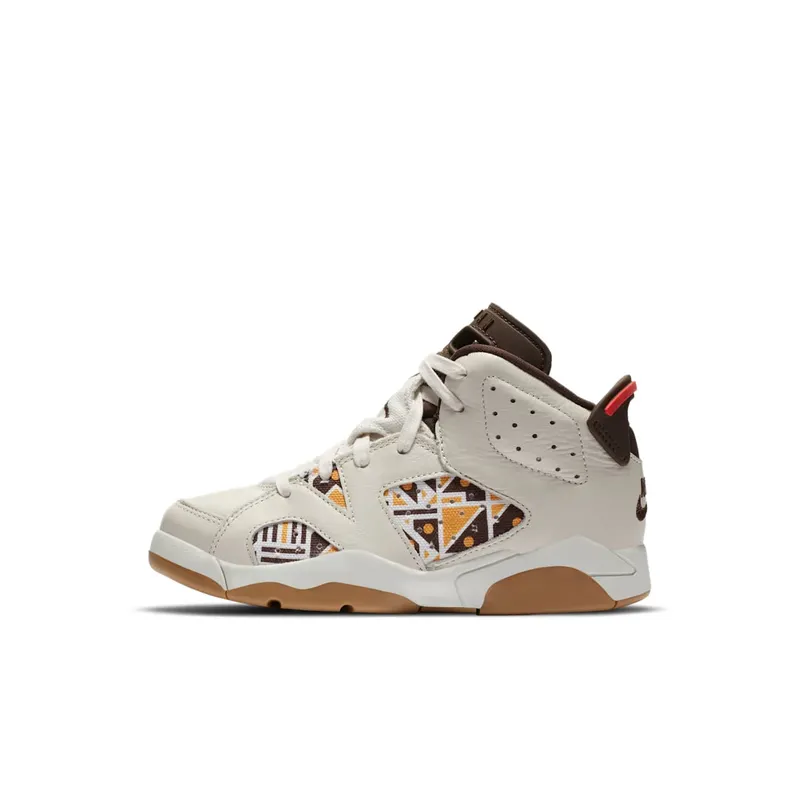Air Jordan 6 Retro Quai54 Sail Brown (PS) (2020) (CZ6507-100)