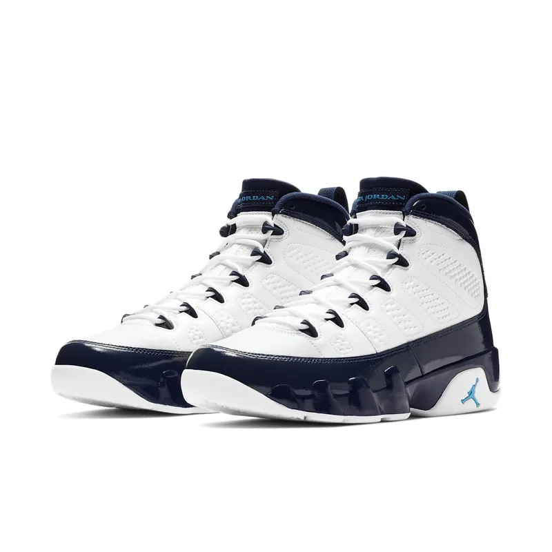 Jordan 9 Retro Pearl Blue White/University Blue-Midnight Navy (302370-145)