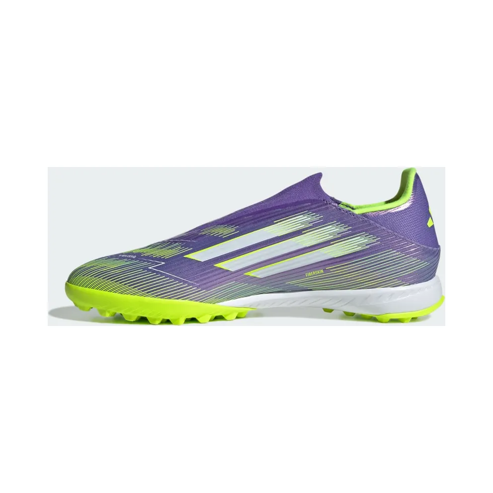 adidas F50 League Laceless TF Purple Rush Cloud White Lucid Lemon (JH7727)