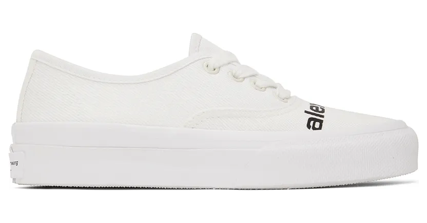Alexander Wang White Dropout Logo Sneakers (30321N067)
