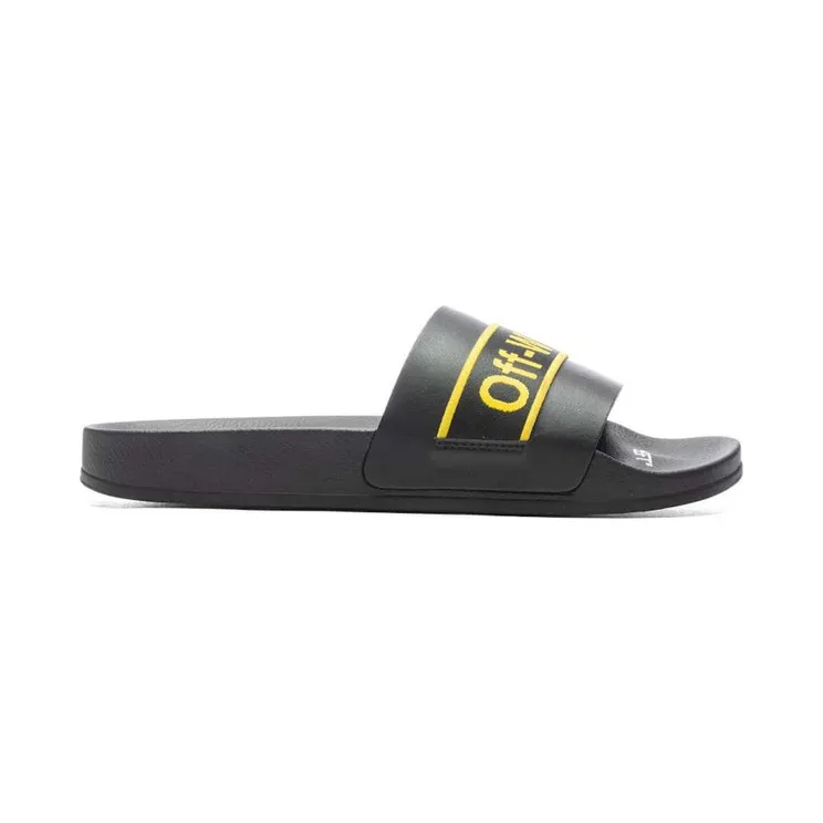 OFF-WHITE Industrial Belt Slide Black Yellow (OMIC001C99MAT0031018)