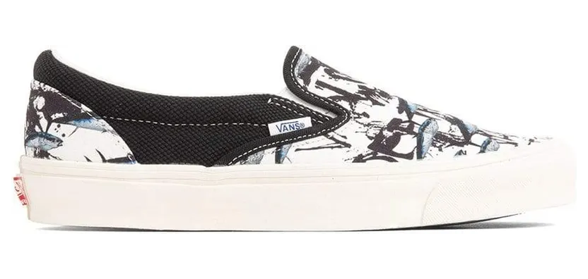 Vans Ralph Steadman x OG Classic Slip-On LX ‘Blue Tuna’ White/Blue (VN0A45JKVQM)
