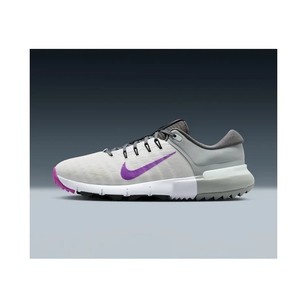 Nike Free Golf Next Nature “White Iron Grey Light Smoke Grey Vivid Purple” (FN0332-104)