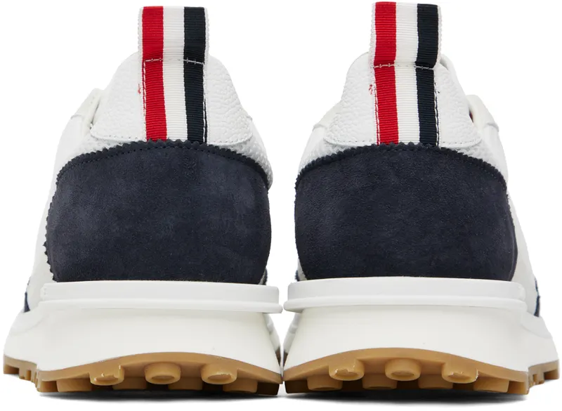 Thom Browne Navy Tech Runner Low Top Sneakers (MFD180B-03050)