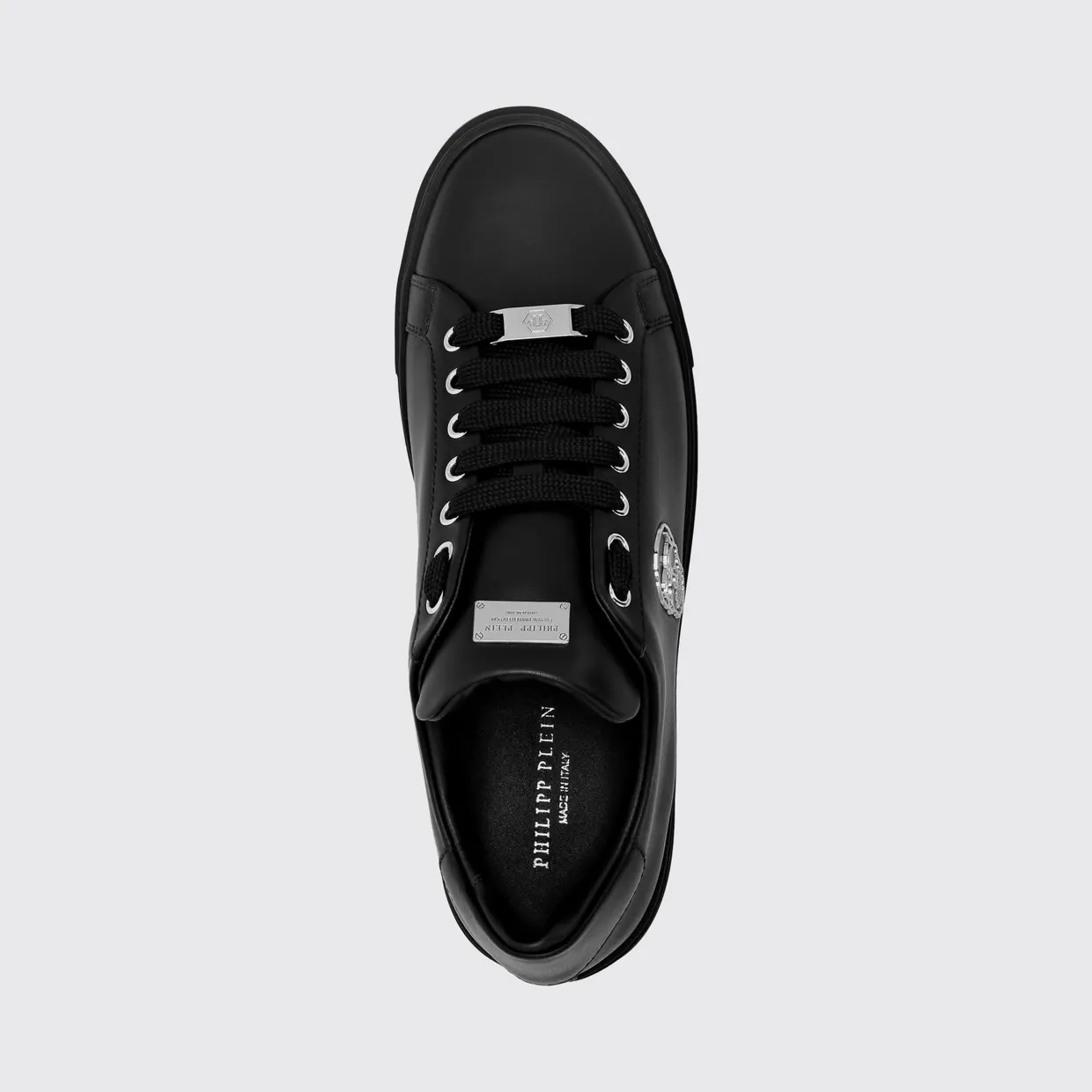 Philipp plein Skull Print Smooth Leather Low-Top Sneakers Black (LADSUSC0789PLE005N0202) (2)