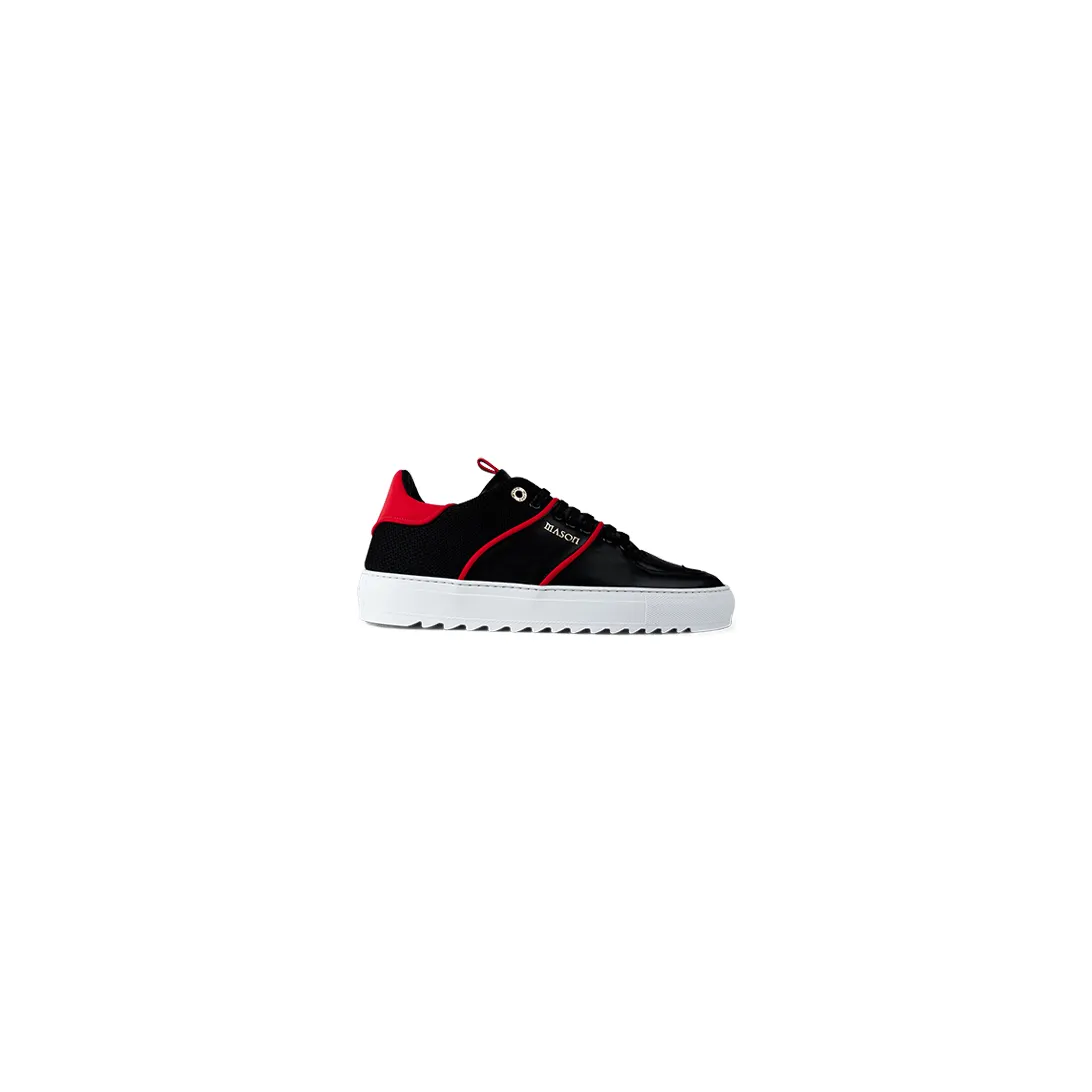 Mason Garments Roma Classic Leather/Reflective/Mesh Black/Red Schwarz (FW20-29D)