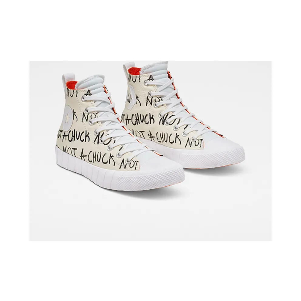 Converse Chuck Taylor All-Star 70s Hi Unt1tl3d “Not a Chuck” White Egret/White-Bold Mandarin (166503C)