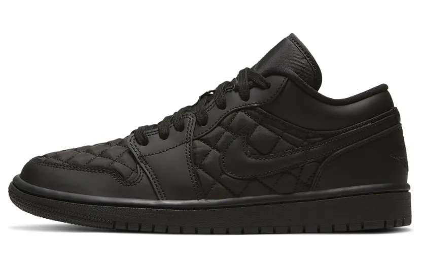 Jordan 1 Low Triple Black Quilted “Black” (DB6480-001)