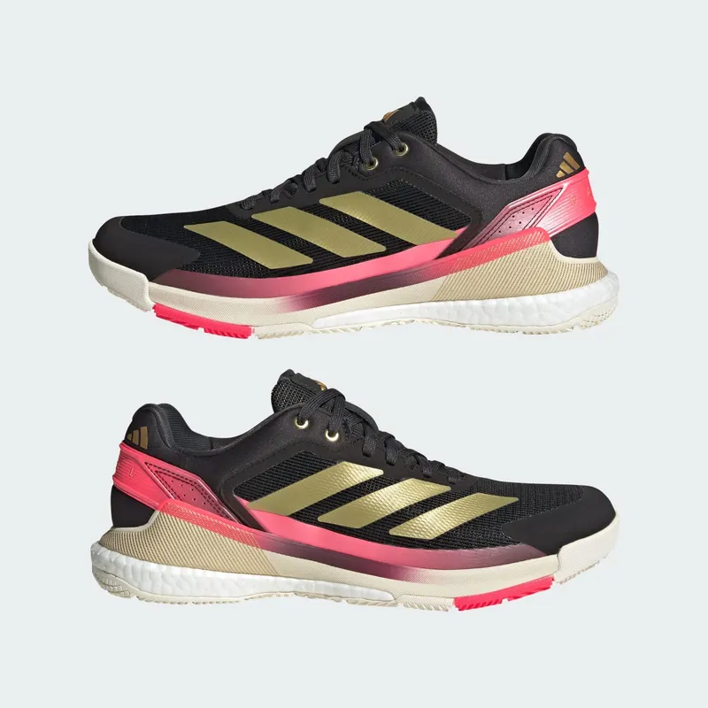 Adidas Crazyquick BOOST Padelschoenen Core Black / Gold Metallic / Solar Turbo (KJ1903)