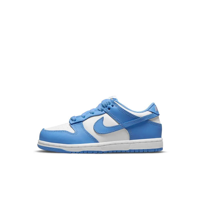 Nike Dunk Low University Blue (PS) (2021) – “White / University Blue / White” (CW1588-103)