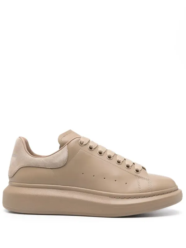 Alexander McQueen Oversized leren sneakers – Beige (727388WIEEY)