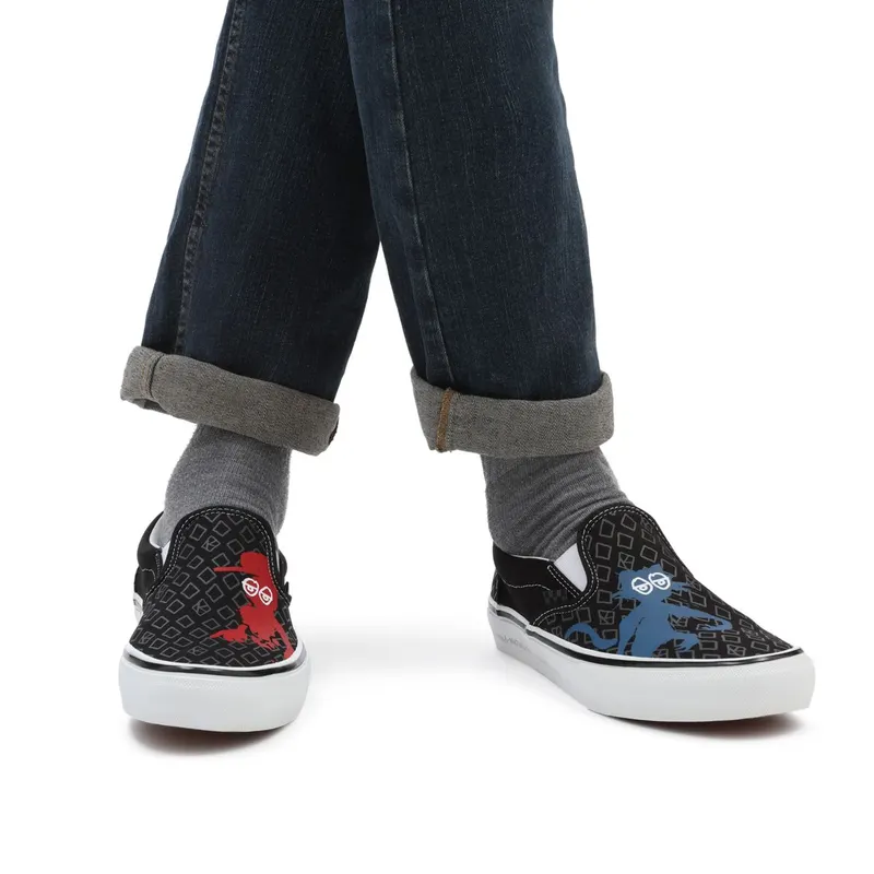 VANS Krooked By Natas For Ray Skate Slip-on Shoes Black (VN0A5FCAAPM)