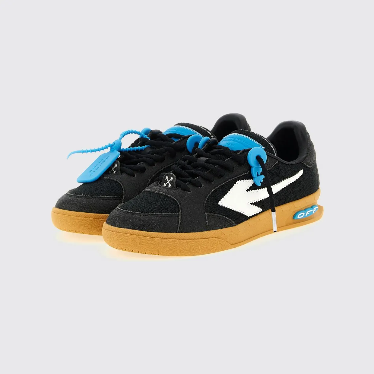 Off-White End Of Play Mesh And Leather Sneakers Black (OMIA2ALS26FAB0011068)
