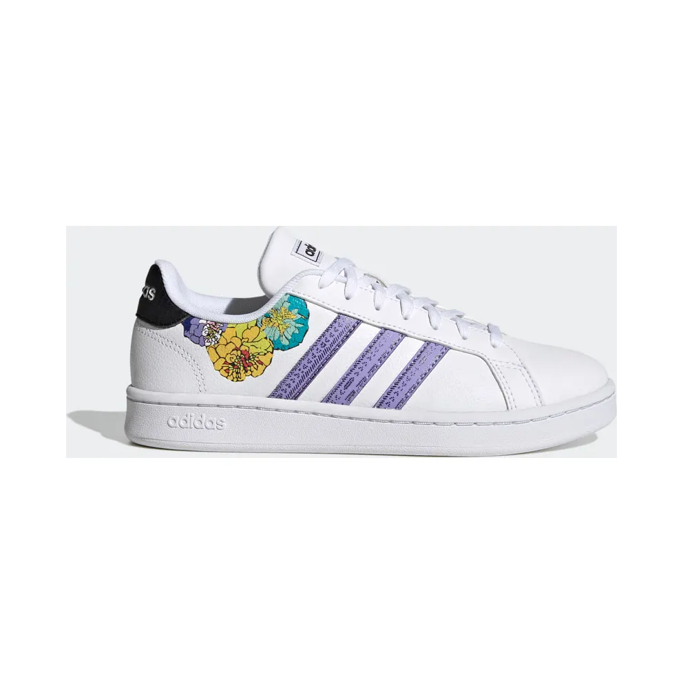 adidas Grand Court Base Schuh Cloud White / Light Purple / Core Black (GW6246)