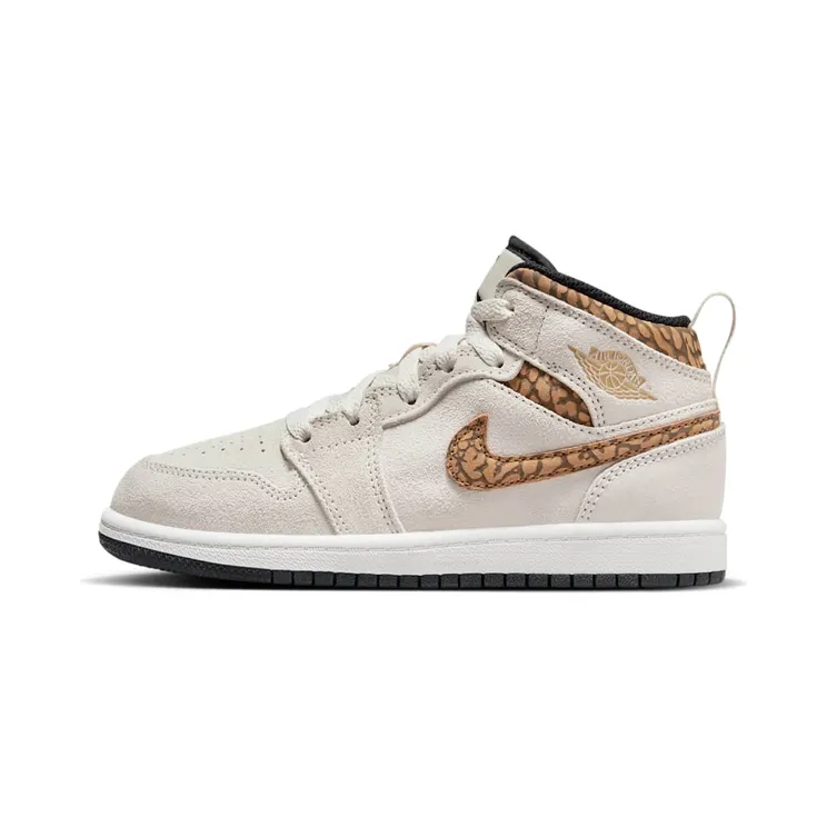 Jordan 1 Mid SE Light Orewood Brown White Light British Tan Metallic Gold (DZ5370-102)