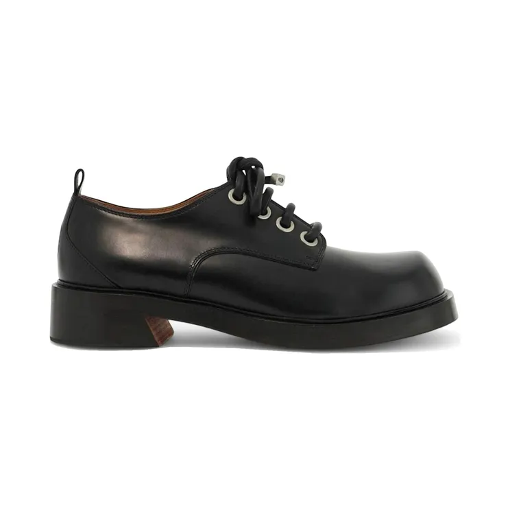 Alexander McQueen Lace-up Leather Derby Shoes Black (807866 WHABA 1000)