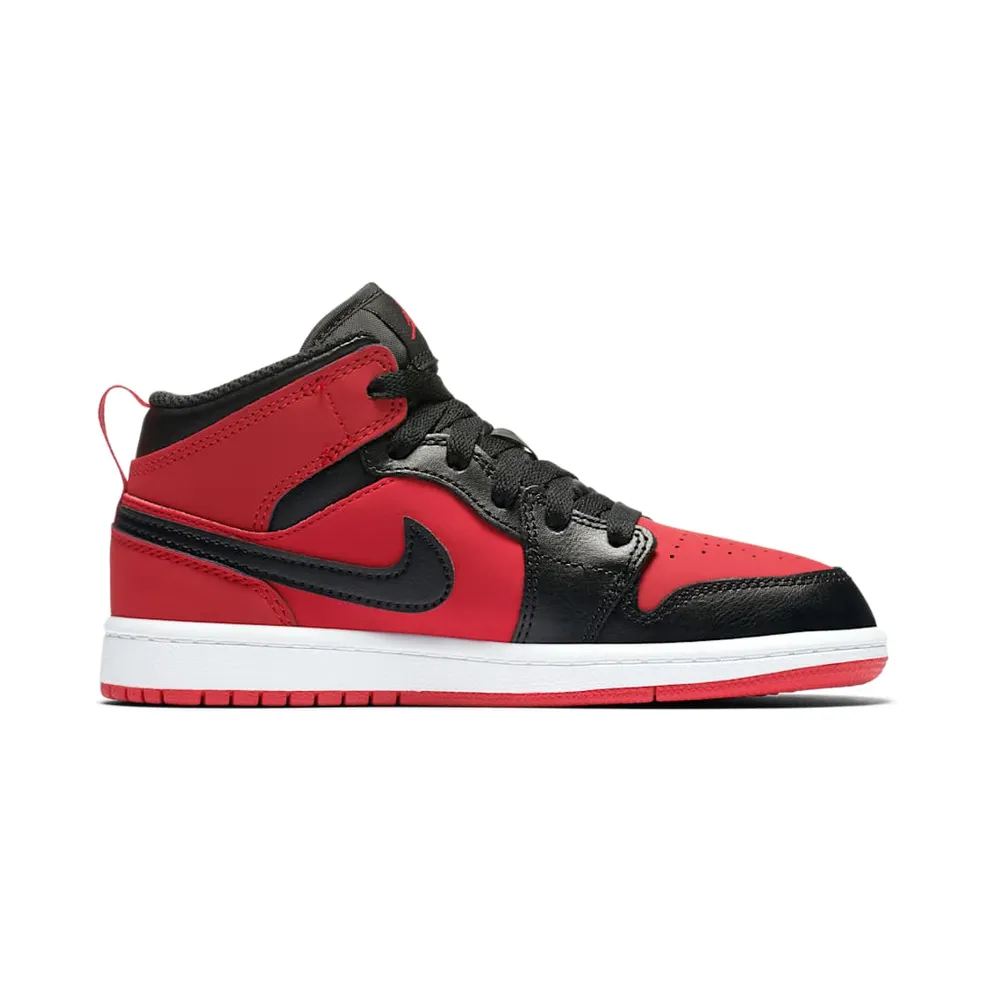 Jordan 1 Mid Gym Red Black (PS) Gym Red/Black-White (640734-610)
