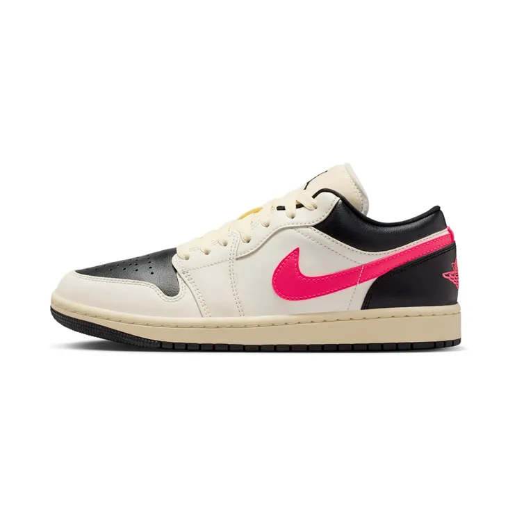 Air Jordan 1 Low Flight Club “Pale Ivory / Black / Muslin / Racer Pink” (DC0774-107)